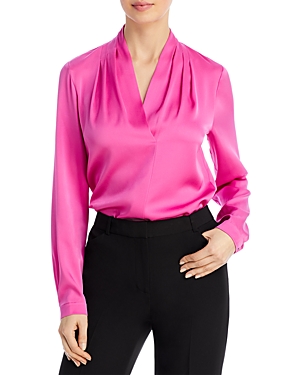 KOBI HALPERIN NELLIE SILK-BLEND PLEATED BLOUSE - 100% EXCLUSIVE