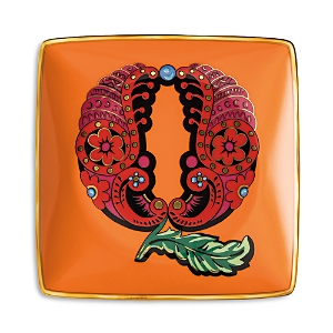 Versace Holiday Alphabet Canape Dish In Orange