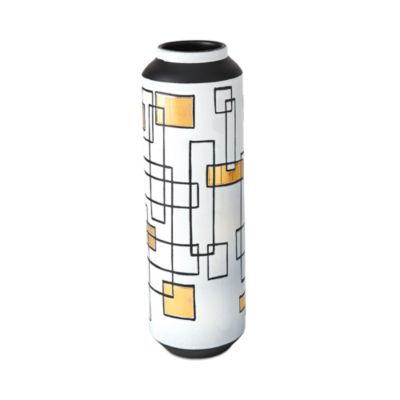 Global Views Sgraffito Ceramic Vase, Large