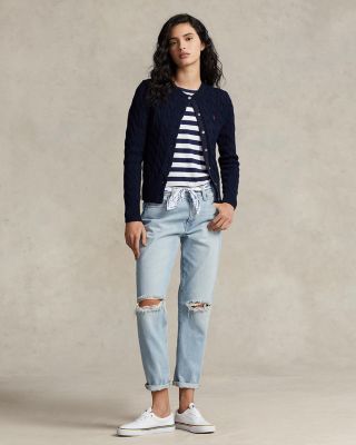 Cotton Cable Knit Cardigan