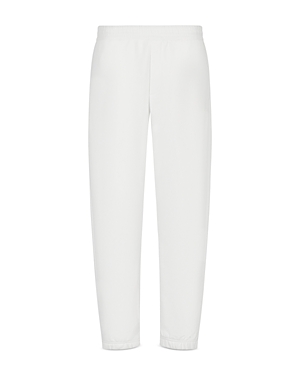 Armani Collezioni Emporio Armani Tapered Jogger Sweatpants In Off White