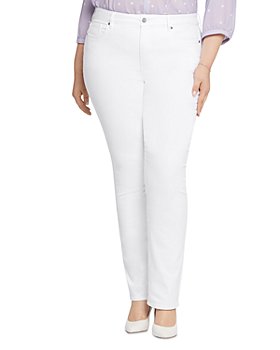 NYDJ Plus - Plus Marilyn High Rise Straight Jeans in Optic White
