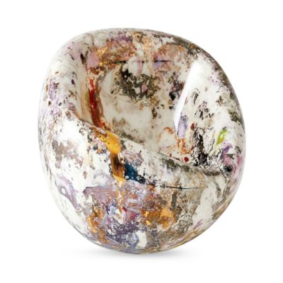 Global Views Ceramic Squished Bowl, Small