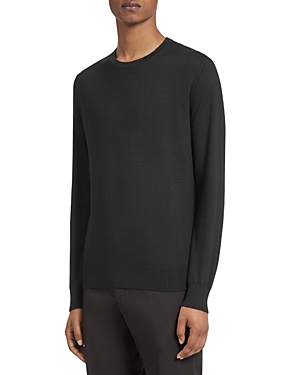 Shop Zegna Cashseta Light Crewneck Sweater In Black
