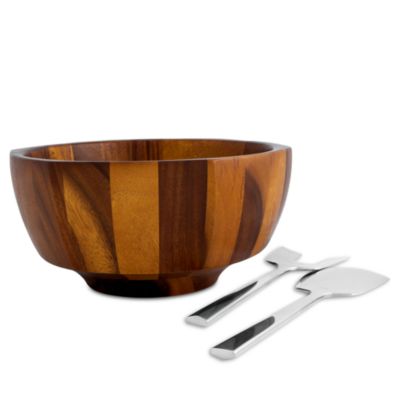 Rivet Salad Bowl with Servers