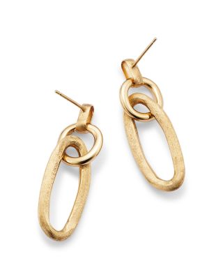 18K Yellow Gold Jaipur Double Link Drop Earrings