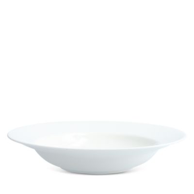 Amanda White Embossed Rim Soup Bowl, Set of 4