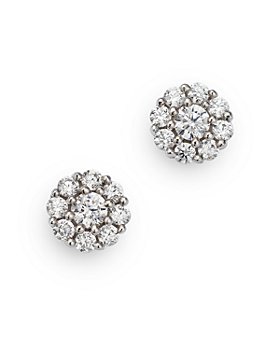 Bloomingdale's - Diamond Flower Stud Earrings in 14K White Gold, 0.50 ct. t.w. - 100% Exclusive