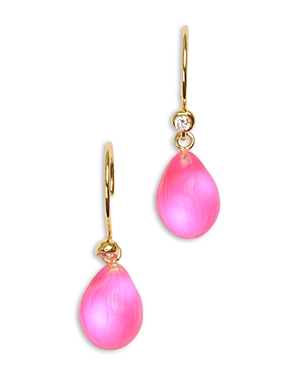 Alexis Bittar Teardrop Drop Earrings In Neon Pink