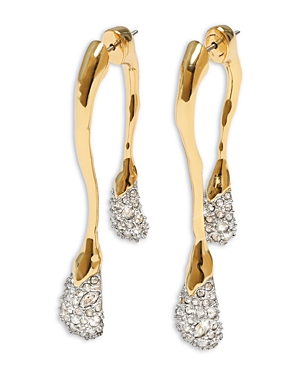 ALEXIS BITTAR SOLANALES CRYSTAL FRONT BACK LINK EARRINGS