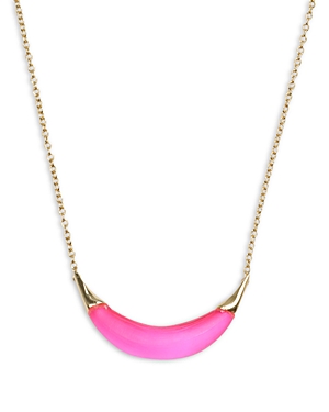 Alexis Bittar Lucite® Crescent Pendant Necklace In Neon Pink