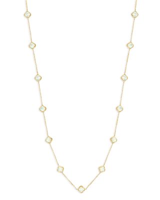 Bloomingdale's Fine Collection - Mother of Pearl Clover Station Necklace in 14K Yellow Gold, 20"