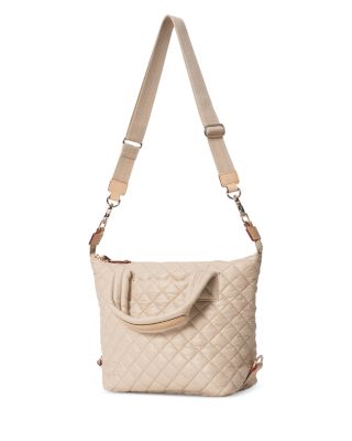Small Quilted Nylon Sutton Deluxe Top Handle Bag 