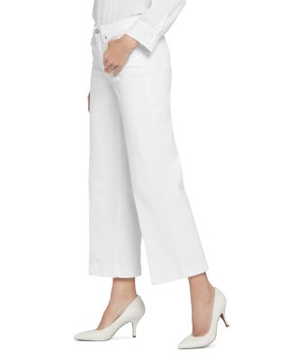 Teresa High Rise Ankle Wide Leg Jeans in Optic White