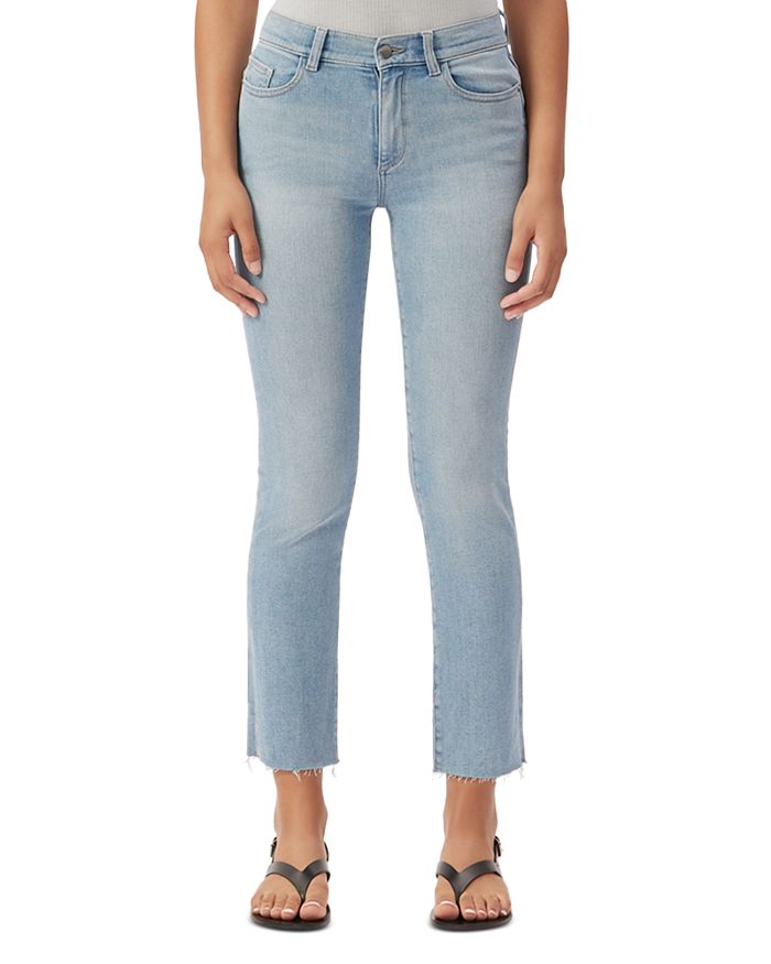 DL1961 Mara Mid Rise Straight Leg Jeans in Blue Bay | Bloomingdale's