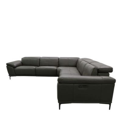 Aprile 5-Piece Power Reclining Leather Sectional - Exclusive