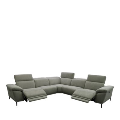 Aprile 5-Piece Power Reclining Fabric Sectional - Exclusive
