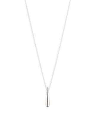 Sterling Silver Teardrop Pendant Necklace, 15"-18"