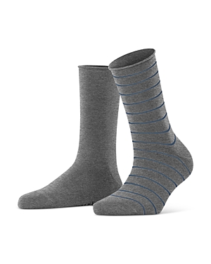 Falke Striped Socks, Set Of 2 In Light Gray