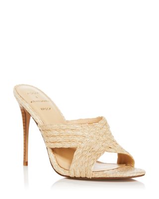 AQUA - Women's Kort Pointed Toe Crossover Espadrille High Heel Pumps