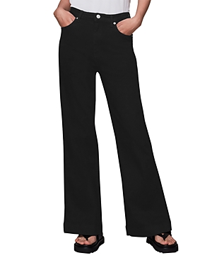 Shop Whistles Lucy Stretched Flared Jeans In Black