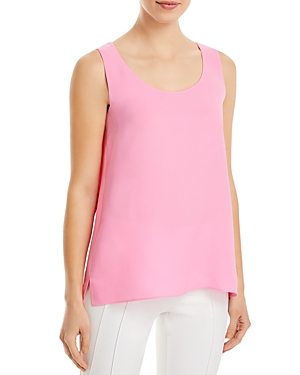 Lafayette 148 Finnley Scoop Neck Tank In Pink Madder