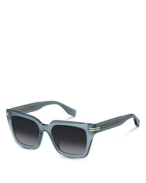 Shop Marc Jacobs Square Sunglasses, 52mm In Blue/gray Gradient