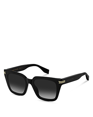 Shop Marc Jacobs Square Sunglasses, 52mm In Black/gray Gradient