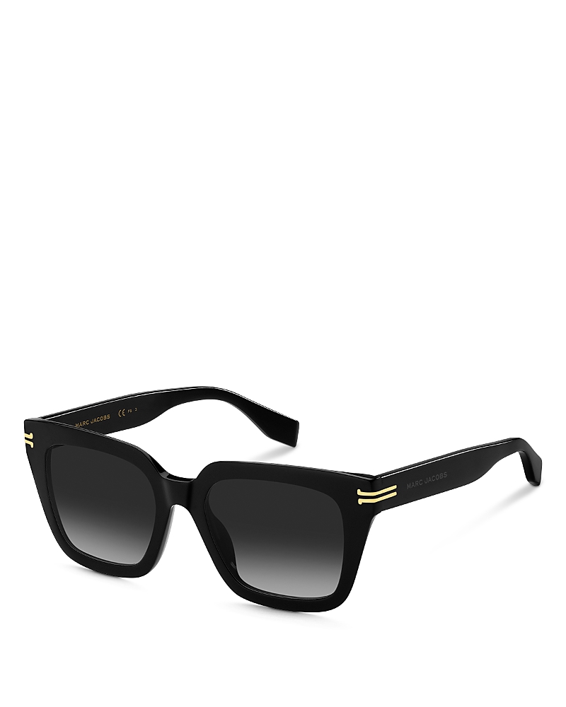 Marc Jacobs 52mm Gradient Square Sunglasses In Black/gray Gradient