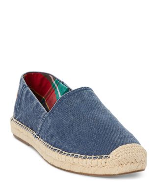 POLO RALPH LAURENnnPOLO RALPH LAUREN CEVIO SLIP COTTON CANVAS outlets MEN'S ESPADRILLES