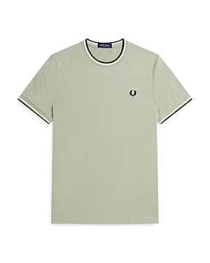 Fred Perry Twin Tipped Short Sleeve Tee In Seagrass