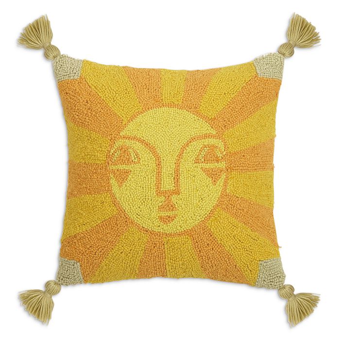Rainbow Hooked Pillow by Justina Blakeney - Left