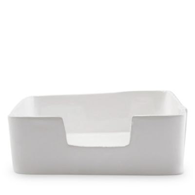 VIETRI - Melamine Lastra White Dinner Napkin Holder