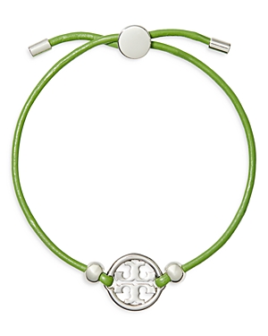 Tory Burch Miller Slider Bracelet In Green/silver