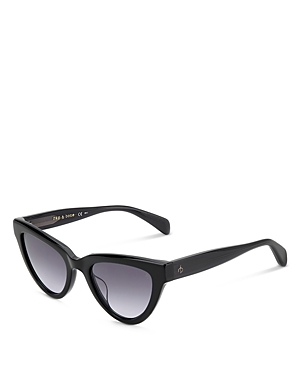 Rag & Bone Cat Eye Sunglasses, 52mm In Black/gray Gradient