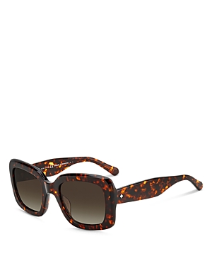 Shop Kate Spade New York Bellamy Rectangular Sunglasses, 52mm In Havana/brown Gradient