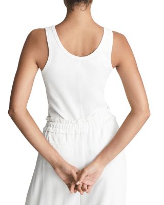 Violet Ribbed Scoop Neck Tank Top