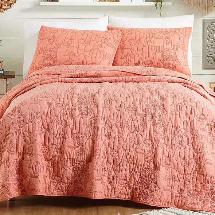 Shop Justina Blakeney Hamsa Quilt Set, King In Orange