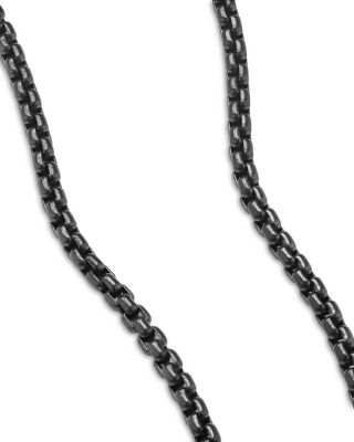 Men's Stainless Steel & Sterling Silver Box Chain Necklace 24", 5mm