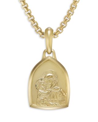 18K Yellow Gold Amulets St. Anthony Pendant
