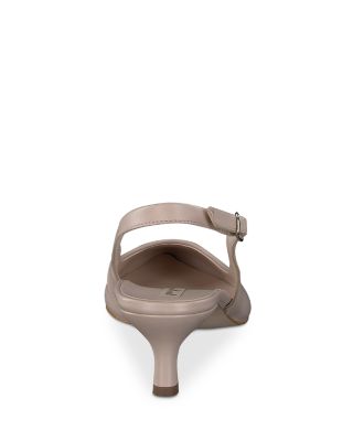 Women's Rio Pointed Toe Kitten Heel Slingback Pumps 