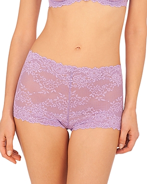 Natori Heavenly Lace Boyshorts In Violette