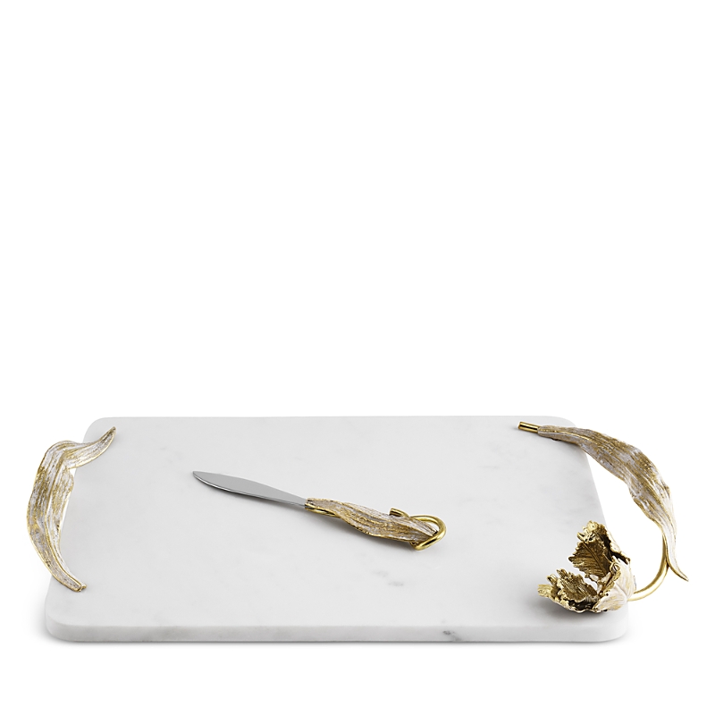 Michael Aram Tulip Cheeseboard With Knife In White