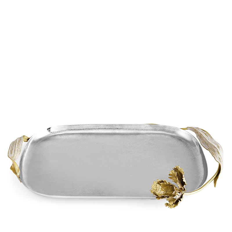 Michael Aram Tulip Tray In Silver