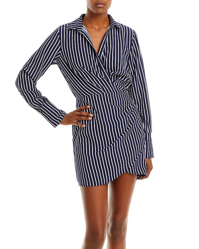 AQUA Striped Shirt Dress - 100% Exclusive | Bloomingdale's