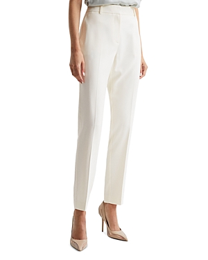 Shop Reiss Petite Ember Slim Leg Pants In Cream