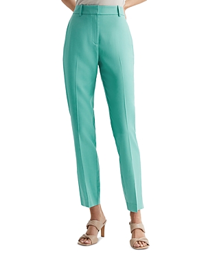 Reiss Ember High Waist Trousers In Green