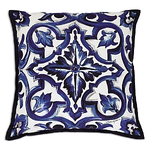 Dolce & Gabbana Casa Blue Mediterraneo Canvas Cushion, 24x24
