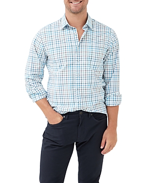 Rodd & Gunn Dodson Valley Plaid Cotton Button Shirt In Turquoise