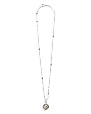 Sterling Silver & 18K Yellow Gold Rittenhouse White Topaz Pendant Necklace, 16"-18"